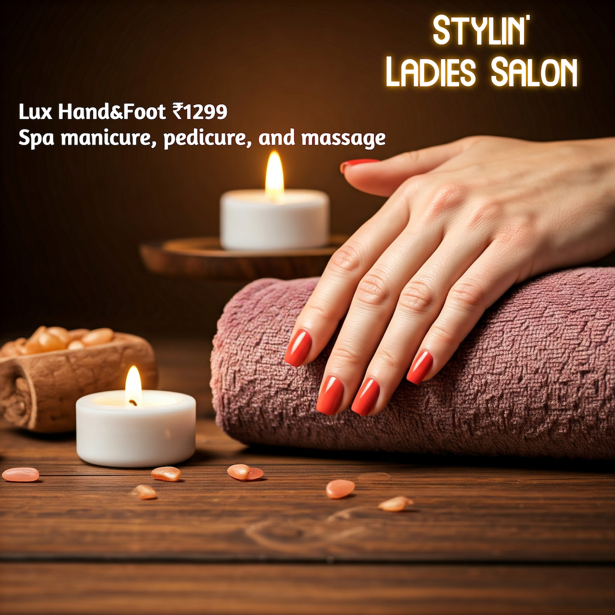 Lux Hand&Foot ₹1299 - Spa manicure, pedicure, and massage