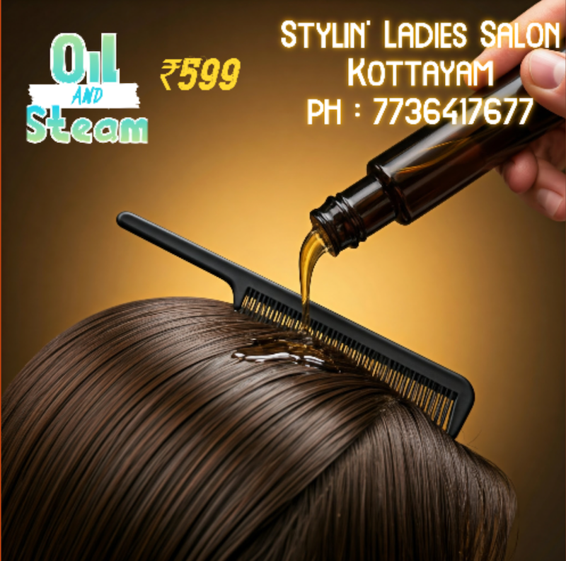 Oil and steam massage at styln' ladies salon, kottayam for ₹599