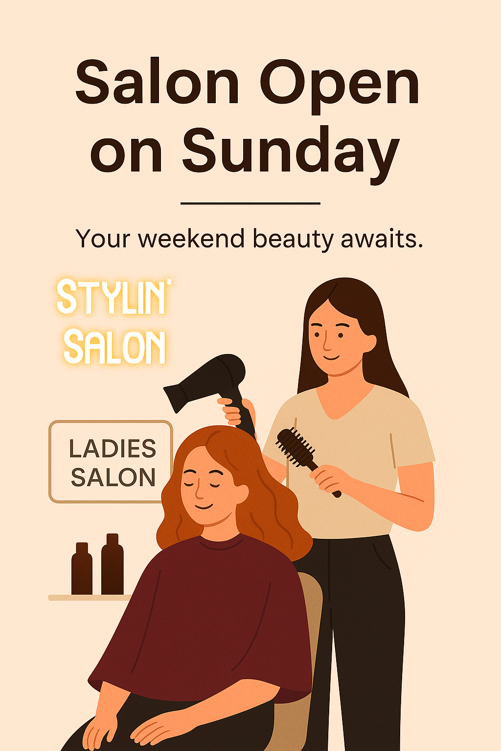 Stylin Ladies Salon in Kottayam open on Sundays